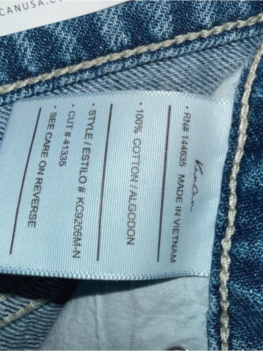 KanCan Light Blue Distressed Denim Shorts - Picture 5 of 6